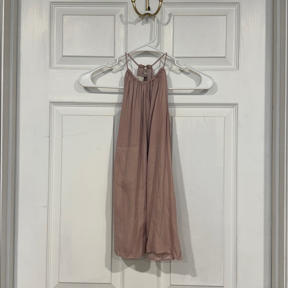 LOFT Mauve high neck blouse. XXSP. Hook & eye closure. Pairs great with blazer.